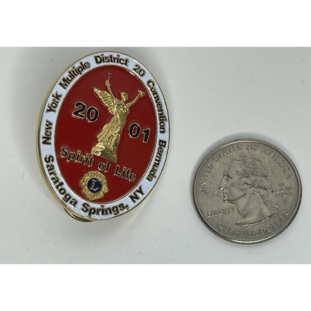 Vintage Lions Club Lapel Pin‎ Spirit of Life 2001 New York 20